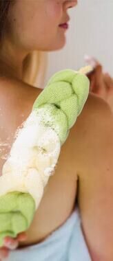 Bath Shower Loofah Exfoliating Sponge Back Body Scrubber Soft Mesh (Green) ~ NEW